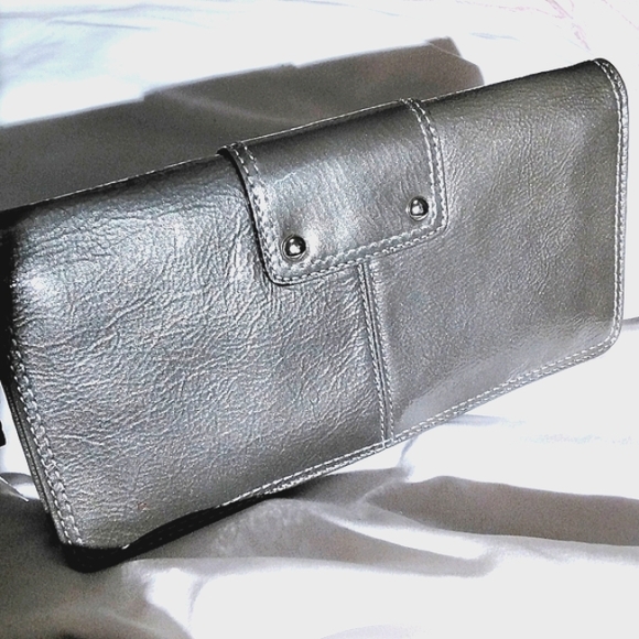 NWT 💥Coach Bleecker Wallet💥 Gunmetal/silv - Picture 4 of 16